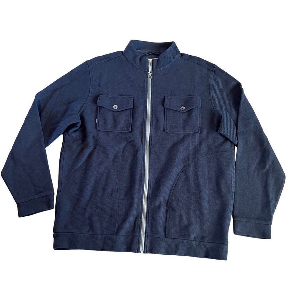 Linksoul men’s sweater jacket many blue size M